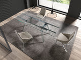 Mesa de comedor con tapa de vidrio y extensiones Angel Cerdá