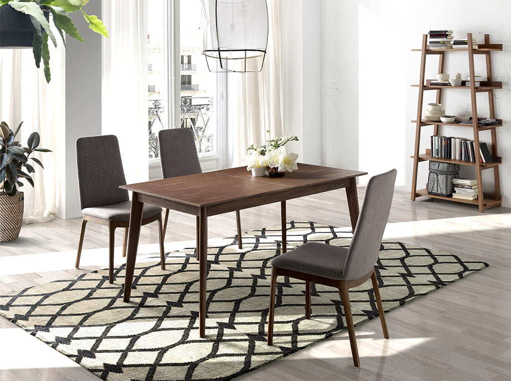 Mesa extensible de comedor de madera de nogal Angel Cerdá