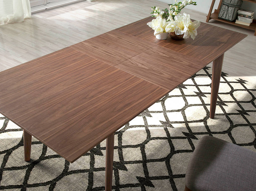 Mesa extensible de comedor de madera de nogal Angel Cerdá