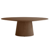 Mesa de comedor de nogal con base ovalada de Angel Cerdá