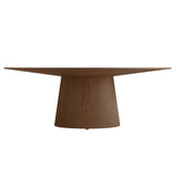 Mesa de comedor de nogal con base ovalada de Angel Cerdá