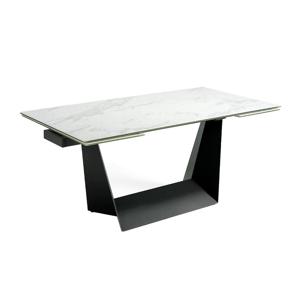 Mesa de comedor de porcelana con extensiones laterales de Angel Cerdá