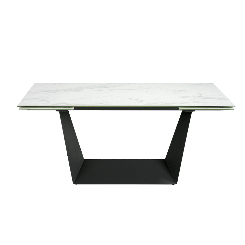 Mesa de comedor de porcelana con extensiones laterales de Angel Cerdá