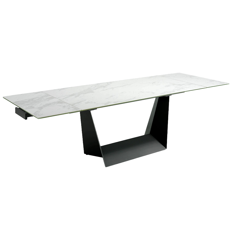 Mesa de comedor de porcelana con extensiones laterales de Angel Cerdá
