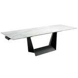 Mesa de comedor de porcelana con extensiones laterales de Angel Cerdá