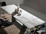 Mesa de comedor de porcelana con extensiones laterales de Angel Cerdá