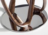 Mesa de comedor de roble con soporte metálico de Angel Cerdá.