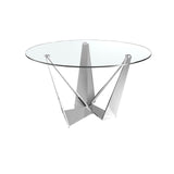 Mesa de comedor redonda con tapa de vidrio ø 150cm Angel Cerdá