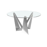 Mesa de comedor redonda con tapa de vidrio ø 150cm Angel Cerdá