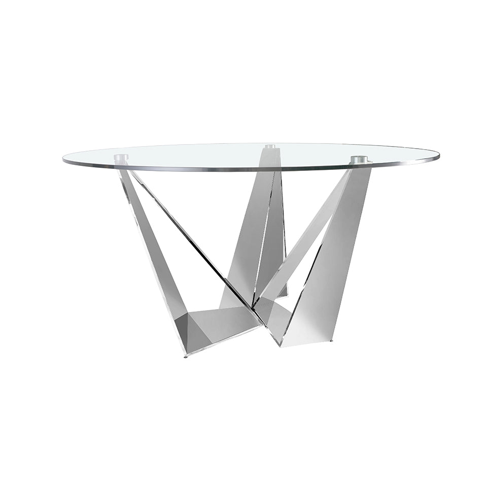 Mesa de comedor redonda con tapa de vidrio ø 150cm Angel Cerdá