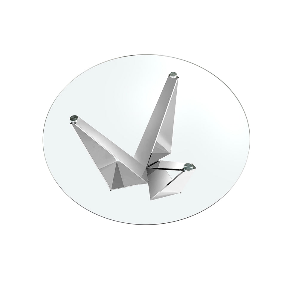 Mesa de comedor redonda con tapa de vidrio ø 150cm Angel Cerdá
