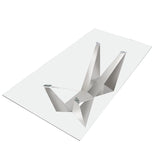 Mesa de comedor de vidrio con base de acero inoxidable 240x120 Angel Cerdá