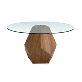 Mesa de comedor de roble con soporte metálico de Angel Cerdá.