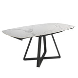 Mesa Oval de Comedor de Mármol Porcelanizado Angel Cerdá