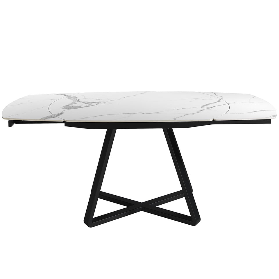 Mesa Oval de Comedor de Mármol Porcelanizado Angel Cerdá