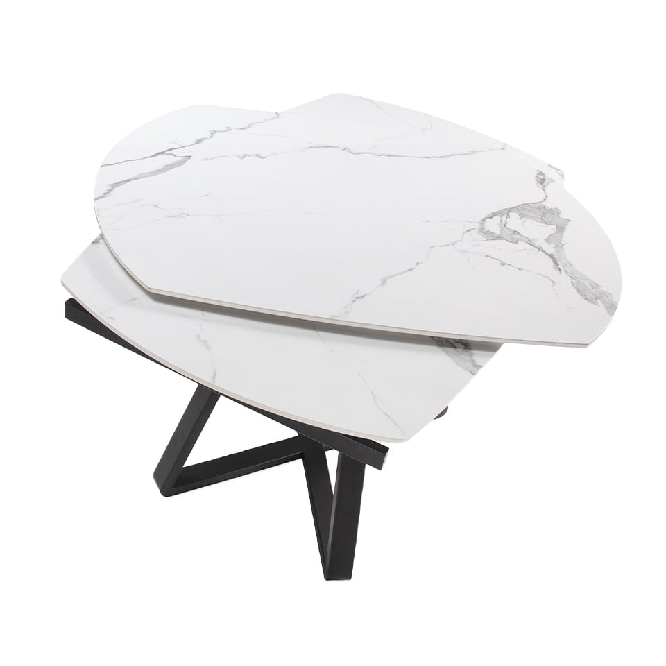 Mesa Oval de Comedor de Mármol Porcelanizado Angel Cerdá