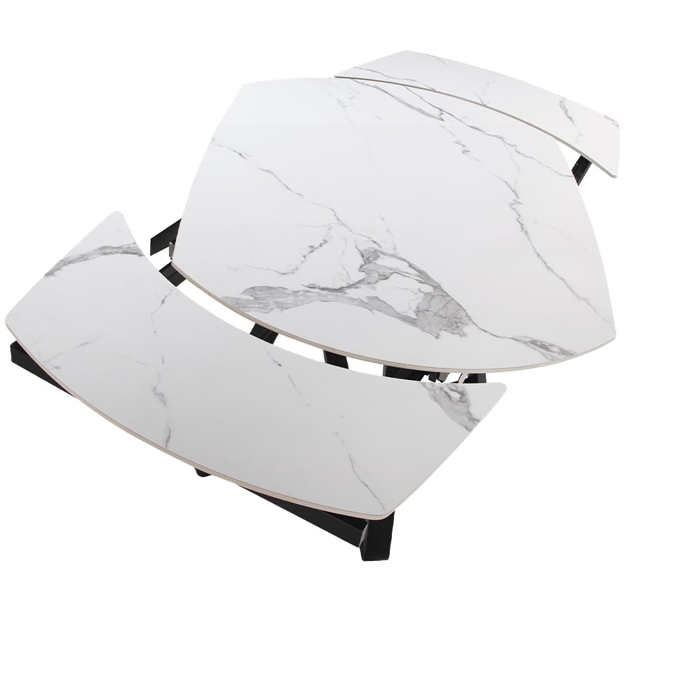 Mesa Oval de Comedor de Mármol Porcelanizado Angel Cerdá