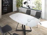 Mesa Oval de Comedor de Mármol Porcelanizado Angel Cerdá
