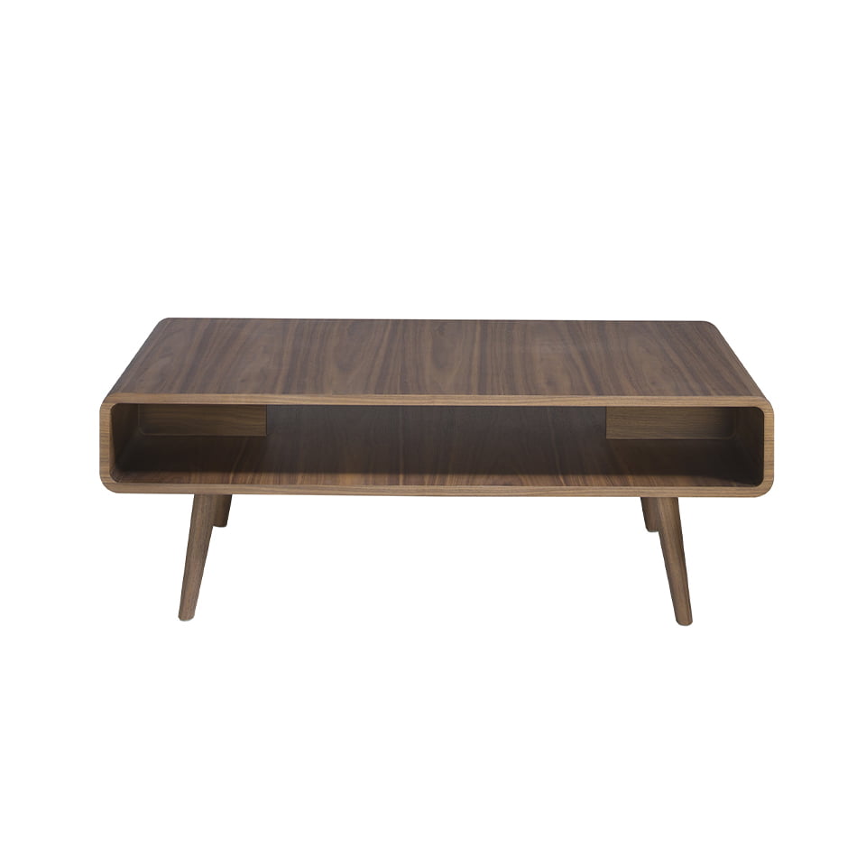Mesa de café de nogal con soporte para revistas Angel Cerdá