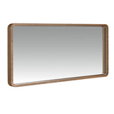 Espejo de pared rectangular con marco de nogal Angel Cerdá.