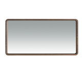 Espejo de pared rectangular con marco de nogal Angel Cerdá.