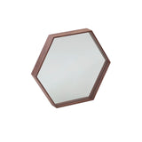 Espejo hexagonal de nogal de Angel Cerdá
