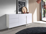 Cómoda blanca con patas de acero Angel Cerdá