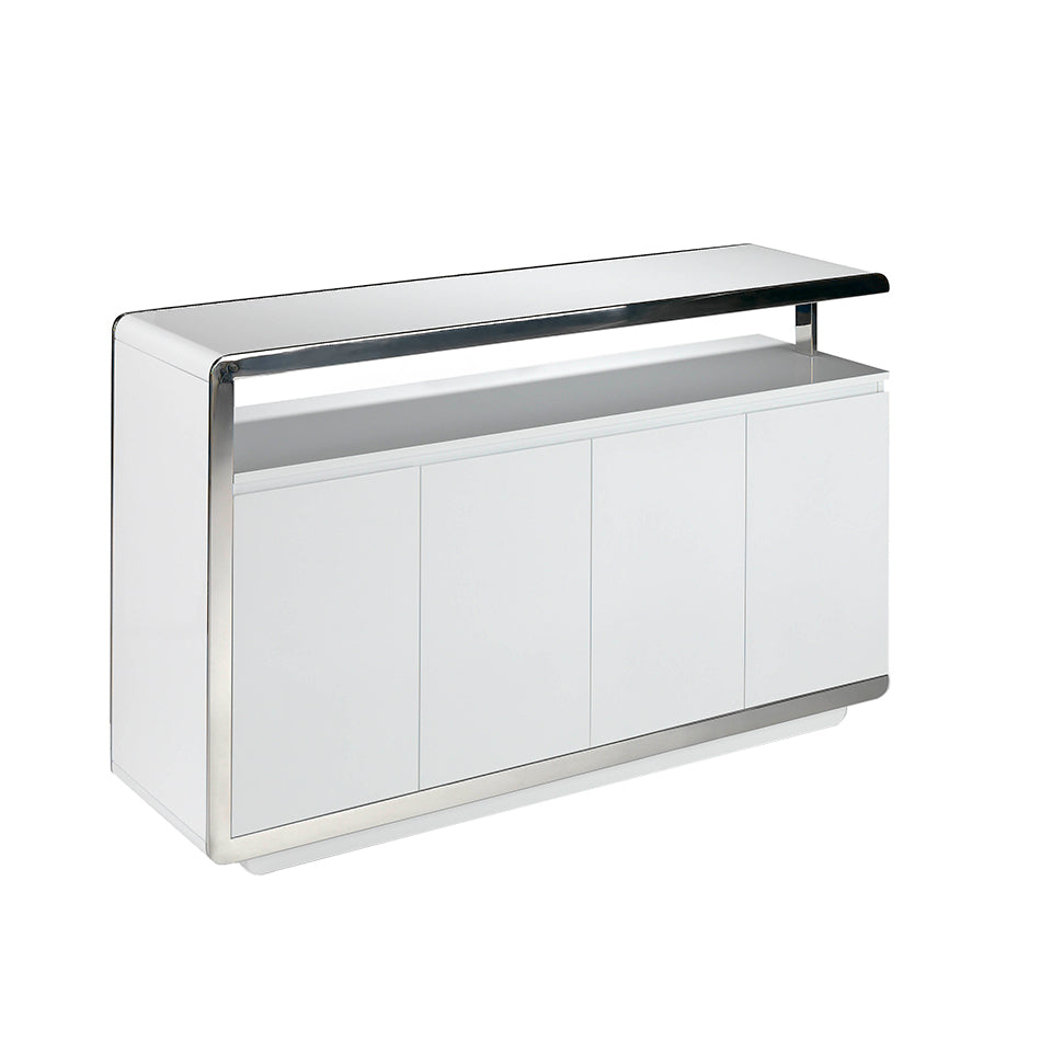 Cómoda blanca con estructura de acero Angel Cerdá