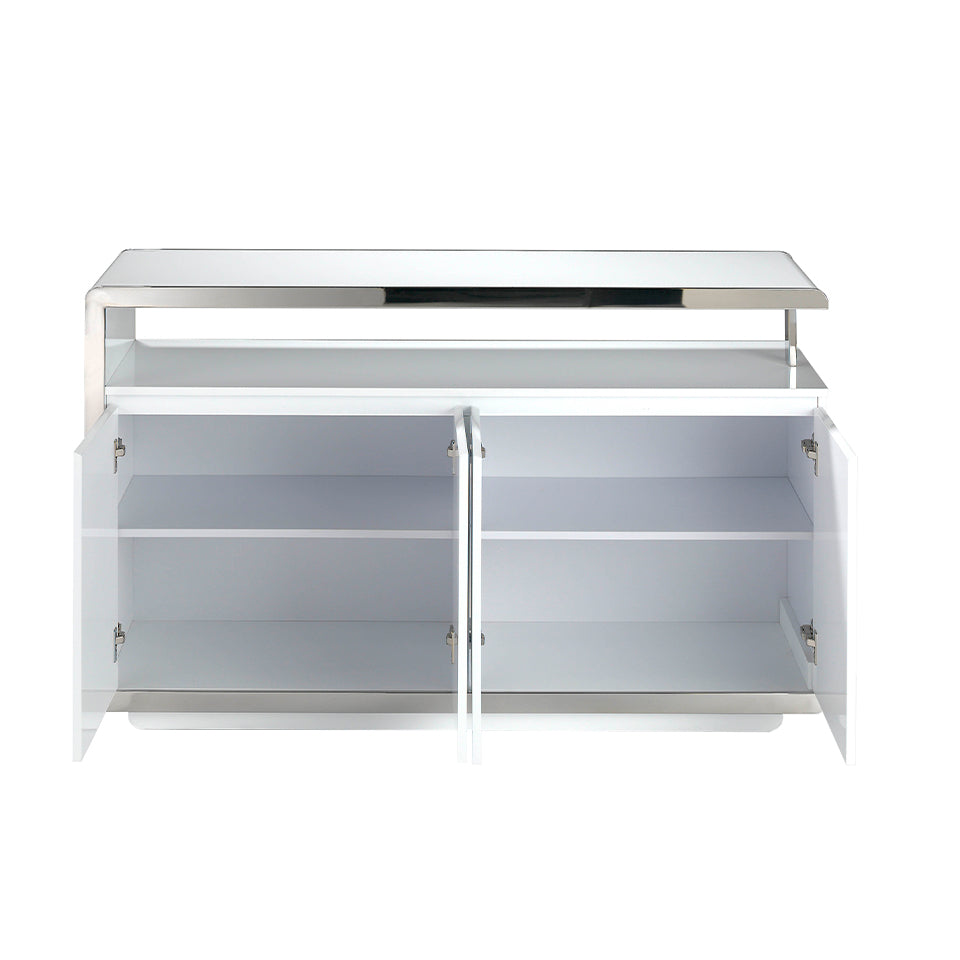 Cómoda blanca con estructura de acero Angel Cerdá