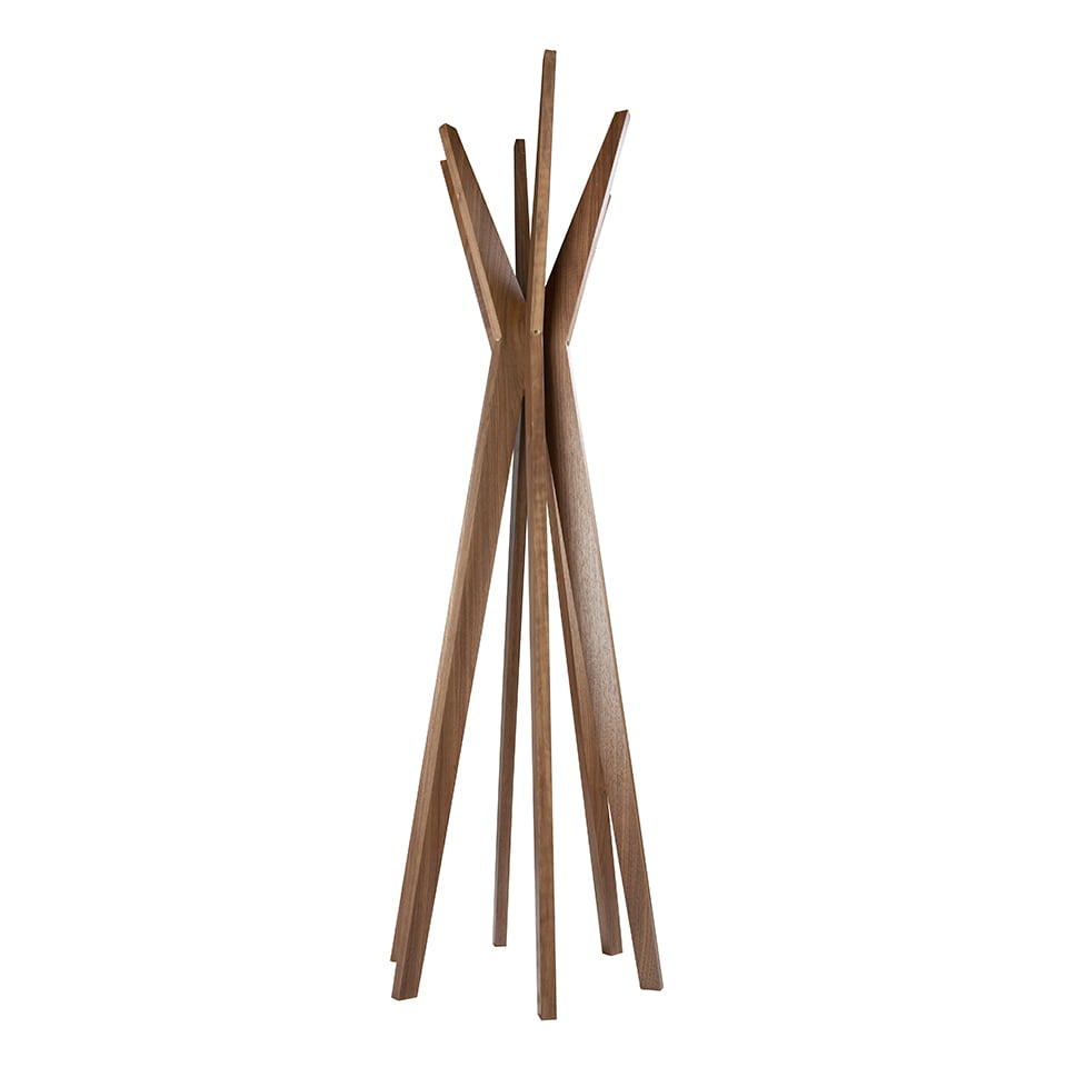 Soporte para Ropa de Madera de Nogal con Diseño Moderno