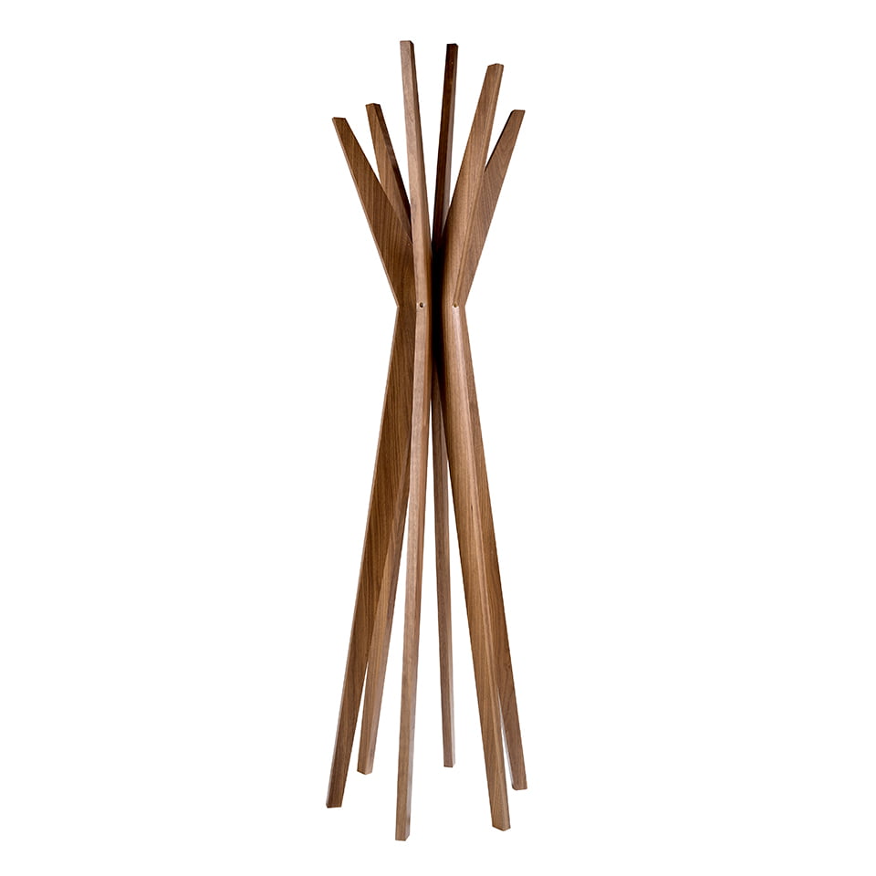 Soporte para Ropa de Madera de Nogal con Diseño Moderno