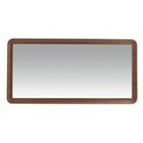 Espejo de pared rectangular de nogal