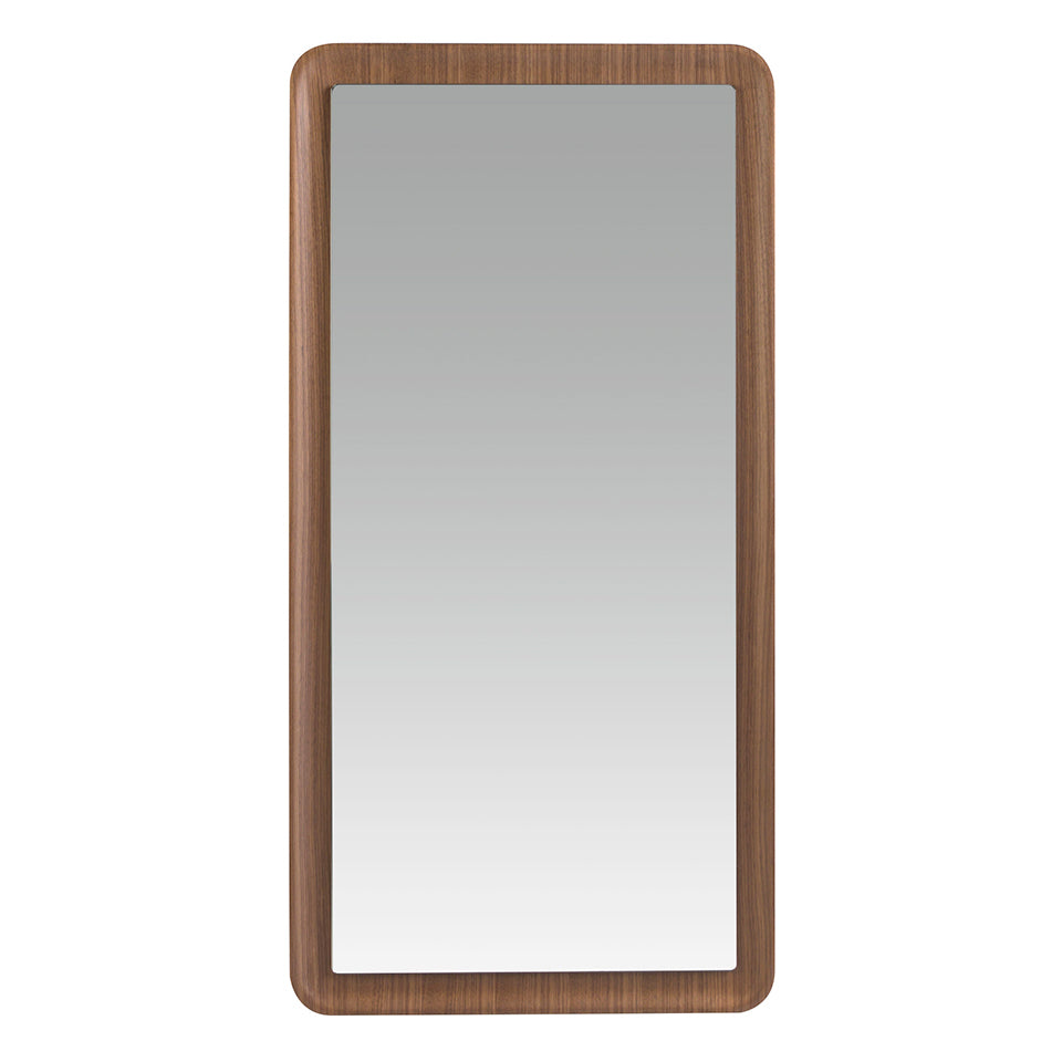Espejo de pared rectangular de nogal