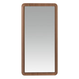 Espejo de pared rectangular de nogal