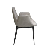 Silla tapizada con tela gris Angel Cerdá