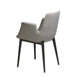 Silla tapizada con tela gris Angel Cerdá