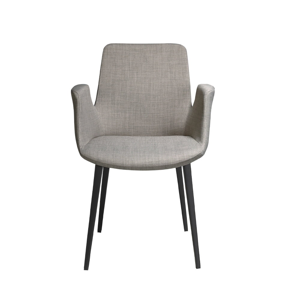 Silla tapizada con tela gris Angel Cerdá