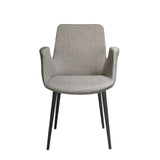 Silla tapizada con tela gris Angel Cerdá