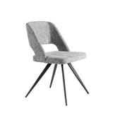 Silla de comedor tapizada en material gris Angel Cerdá