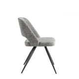 Silla de comedor tapizada en material gris Angel Cerdá