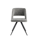 Silla de comedor tapizada en material gris Angel Cerdá