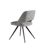 Silla de comedor tapizada en material gris Angel Cerdá