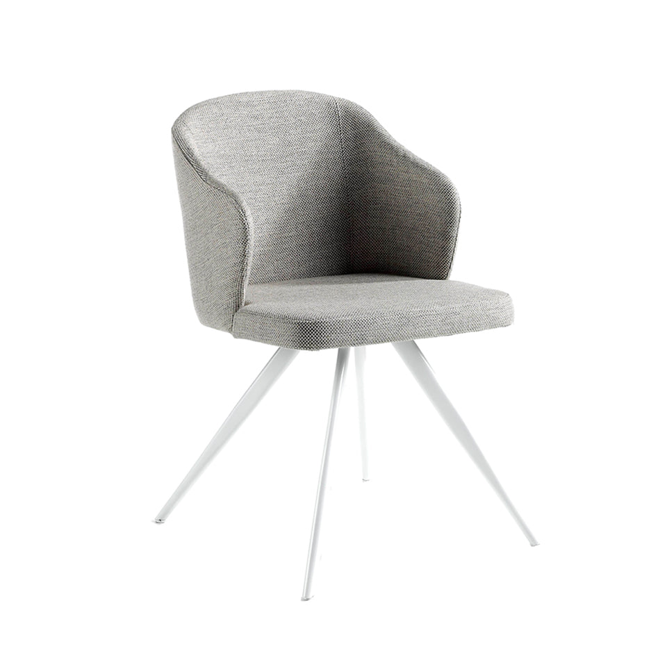 Silla Julia Tapizada en Tela Gris Angel Cerdá