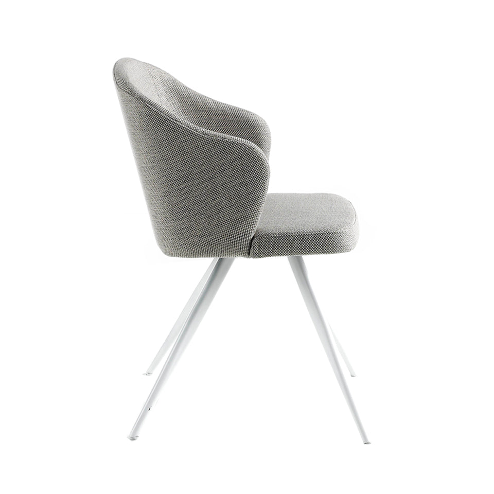 Silla Julia Tapizada en Tela Gris Angel Cerdá