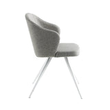 Silla Julia Tapizada en Tela Gris Angel Cerdá