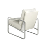 Sillón tapizado en piel ecológica blanca Angel Cerdá