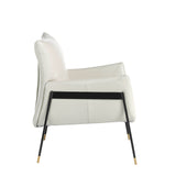 Sillón tapizado en piel de vaca gris Angel Cerdá