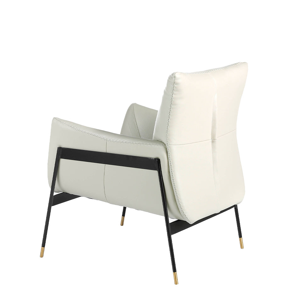 Sillón tapizado en piel de vaca gris Angel Cerdá