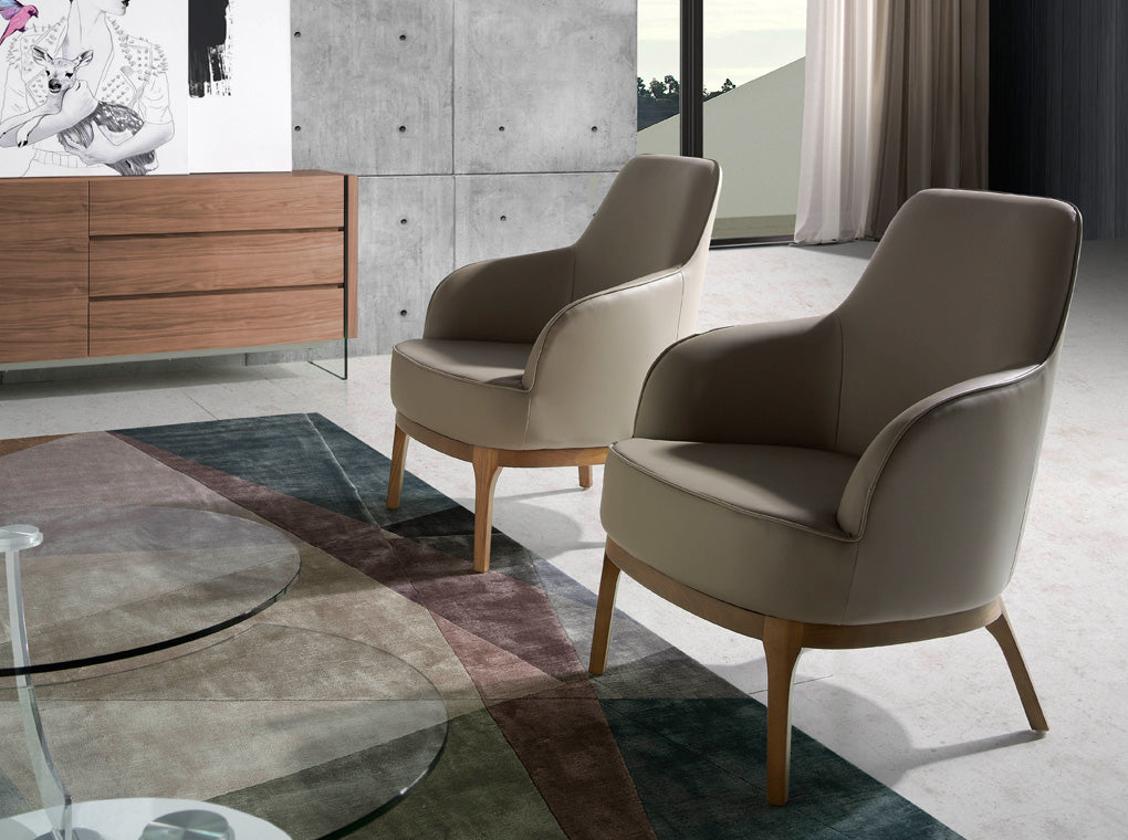 Sillón tapizado en piel ecológica modelo 5043 Angel Cerdá