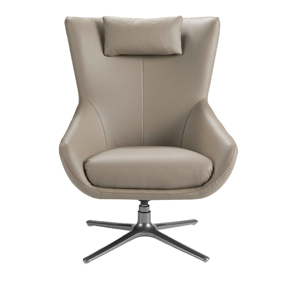 Sillón giratorio de piel ecológica con cojín Angel Cerdá